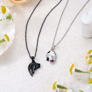 Couple Stitching Love Black And White Hug Cute Pet Cat Couple Pendant Necklace For Women Girls Fashion Exquisite Gift - Believe Grace 